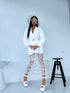 Flitter skirt "POWDER A01" - WHITE
